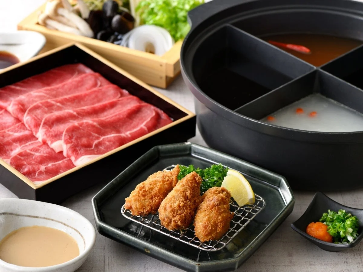 牛みすじしゃぶしゃぶとかきフライ