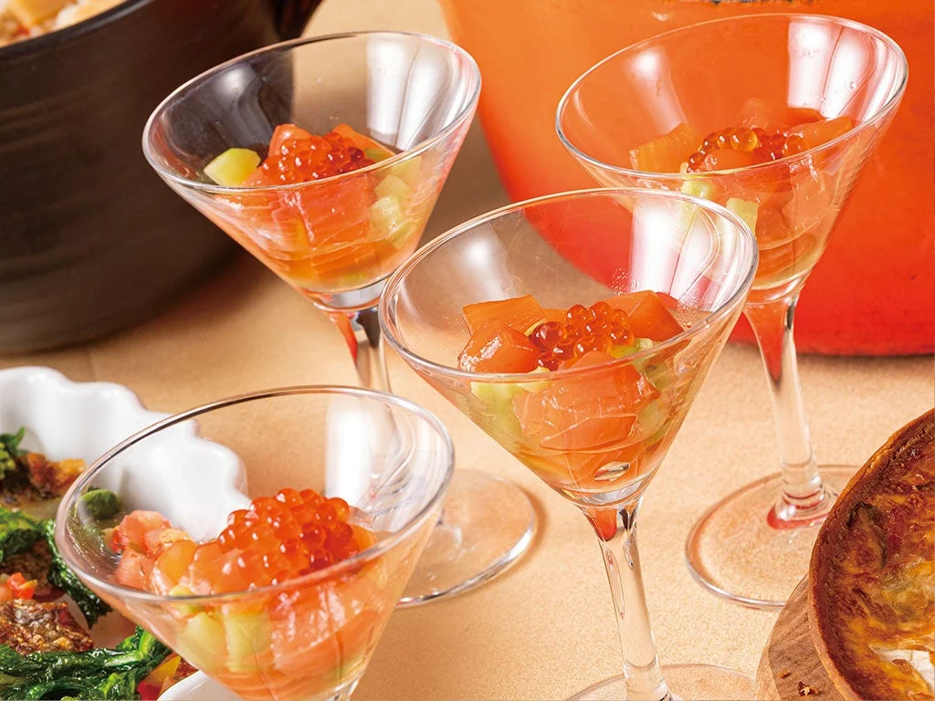 サーモンのカクテル イクラ添え