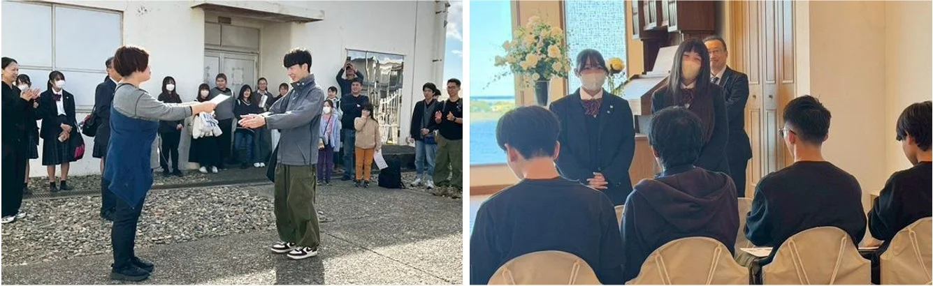 この画像は、2つの異なるイベントの場面を捉えています。