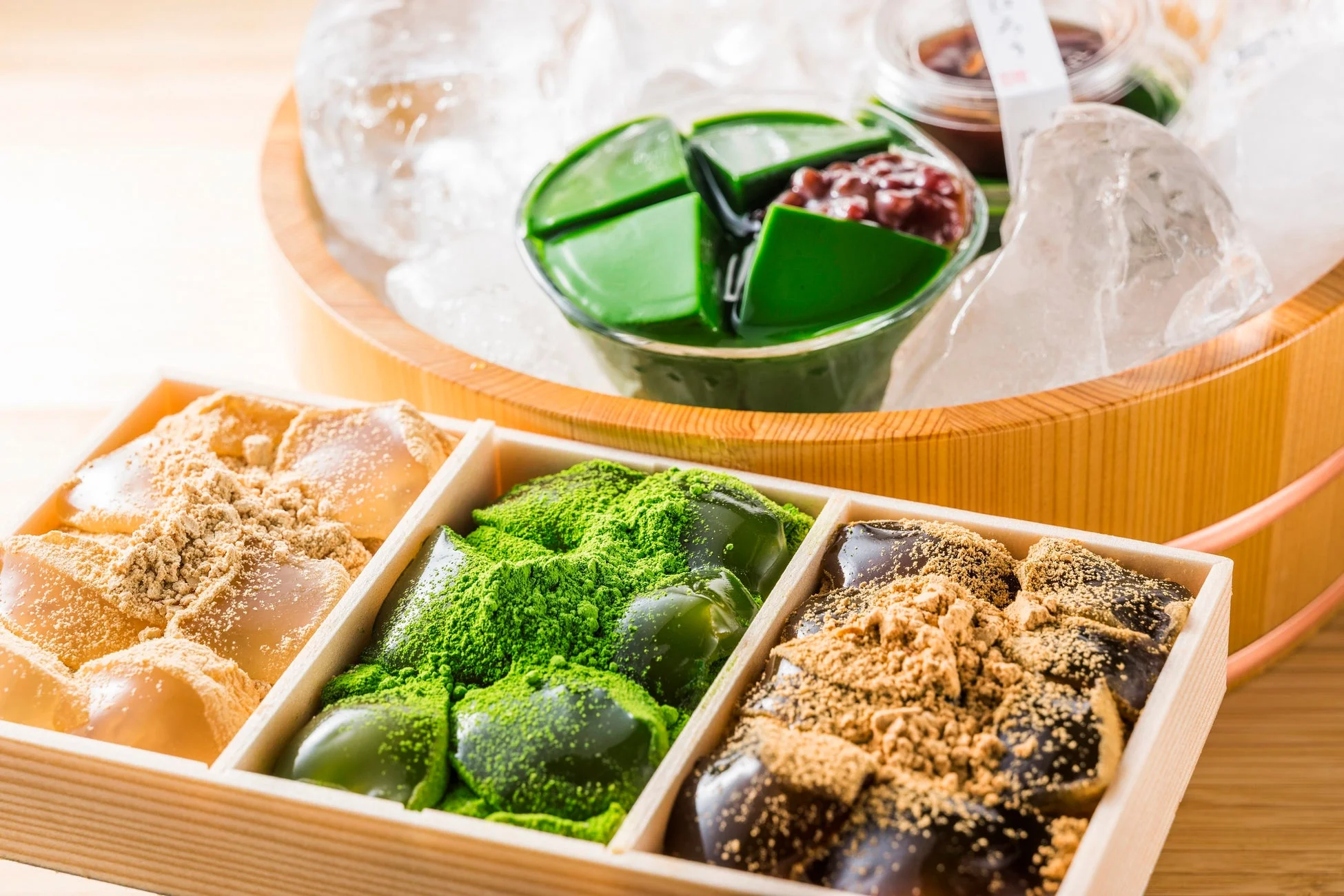 茶の露ほろり、わらび餅3色詰合せ