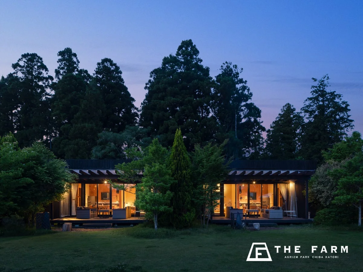 コテージの夜景