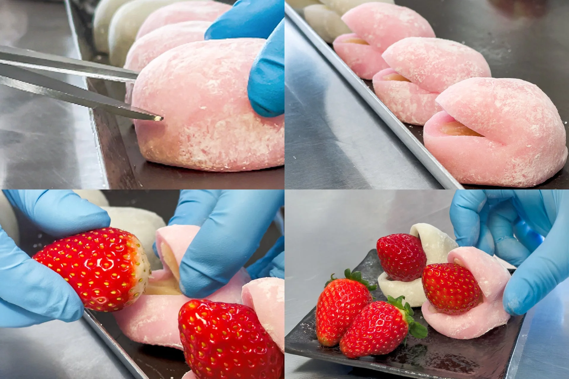 いちご大福の製造工程