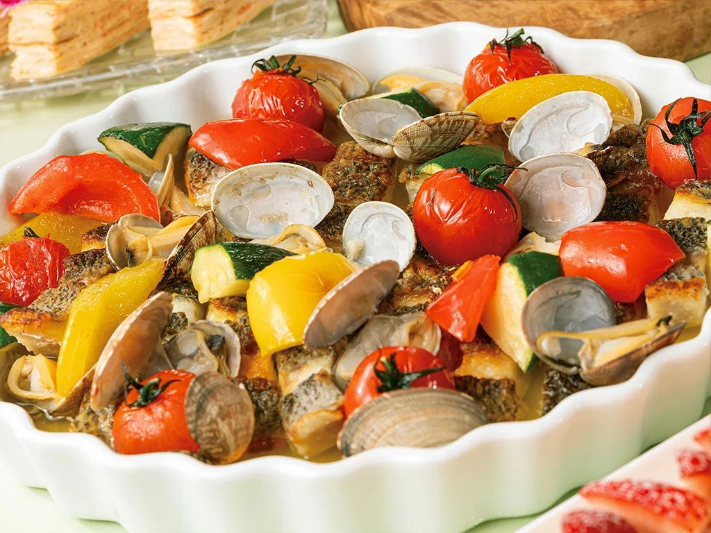 シーフードと野菜の蒸し焼き