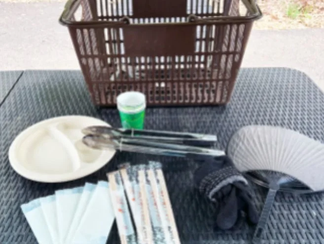 バーベキュー用品の準備