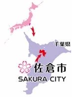 佐倉市の位置図